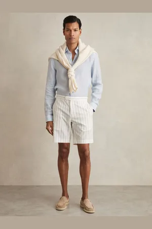 Reiss Regatta Cotton-Blend Pinstripe Shorts