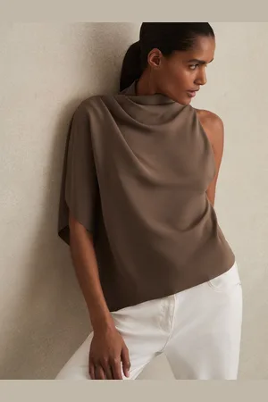 Reiss Elle One-Shoulder Draped Top