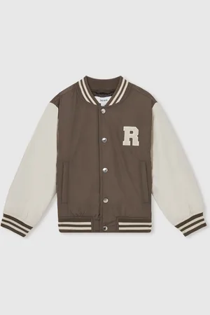 Reiss Arkan Colour Block Varsity Bomber Jacket