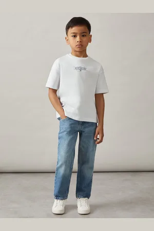 Reiss Ivan 3-9 yrs Cotton Airlines-Print Oversize T-Shirt