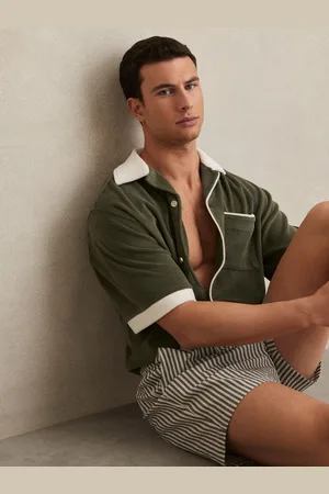 Reiss Micah Towelling Contrast Trim Shirt