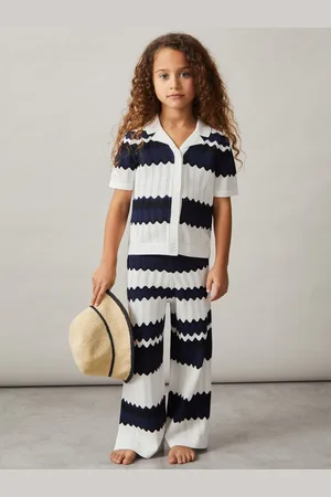 Reiss Alba 4-9 yrs Zig-Zag Pointelle-Knit Top