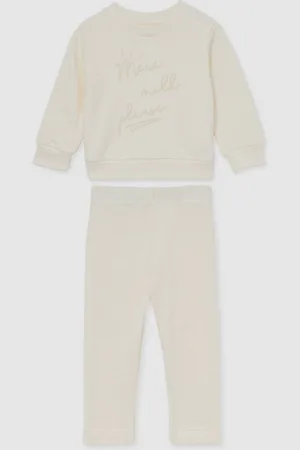 Reiss Ossie Sweatshirt And Leggings Slogan Set
