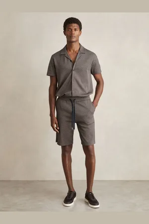 Reiss Ezra Geometric Jacquard Drawstring Shorts