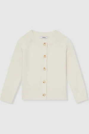 Reiss Ottie 13-14 yrs Cotton Crew-Neck Cardigan