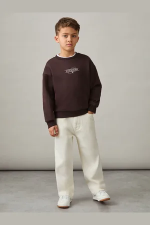 Reiss Orville Junior Cotton Blend Airlines Print Sweatshirt