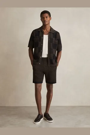 Reiss Butler Cotton-Blend Crochet Shorts