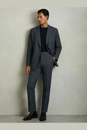 Reiss Malibu Slim-Fit Sharkskin Suit Trousers Wool-Blend