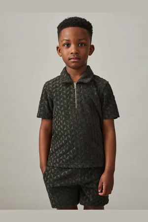 Reiss Jackson 3-9 yrs Textured Towelling Polo Shirt