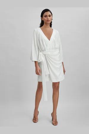 Halston Heritage Sequin Side Tie Mini Dress