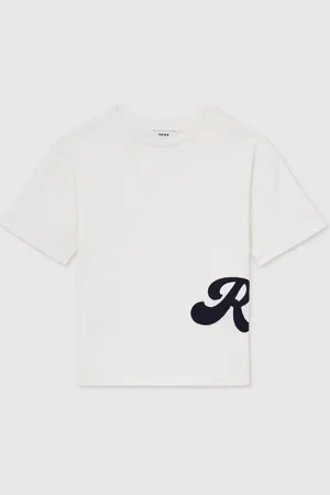 Reiss Freddie 9-12 yrs Cotton Script-Logo Oversized T-Shirt