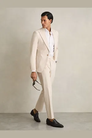 Reiss Putney Cotton Slim-Fit Suit Trousers With Stretch