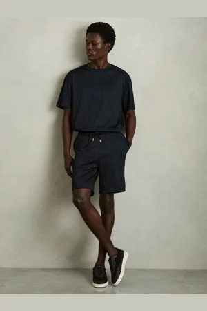 Reiss Alvar Wave Jacquard Drawstring Shorts