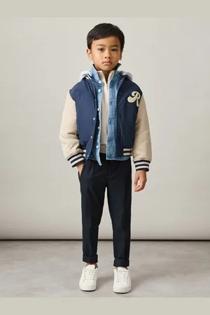 Reiss Fred 3-9 yrs Logo Patch Hooded Varsity Jacket