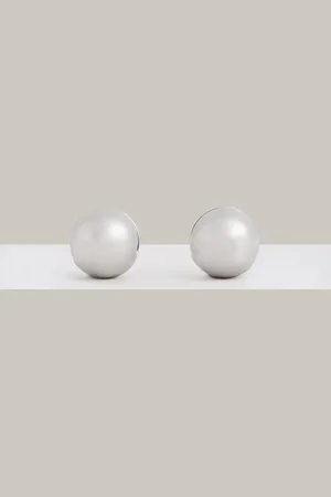 Reiss Pollie Polished Ball Huggie Earrings
