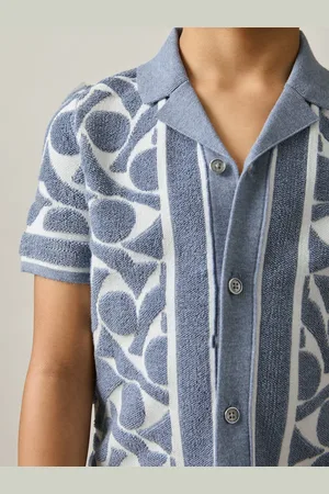 Reiss Edmonds 9-13 yrs Abstract-Pattern Towelling Shirt