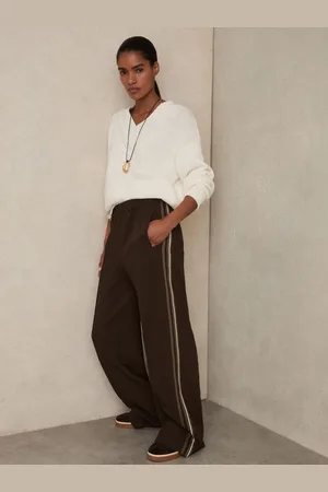 Reiss Robyn Side-Stripe Wide-Leg Trousers