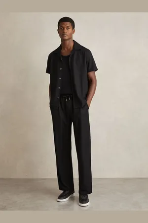Reiss Rowden Textured-Knit Tapered Trousers