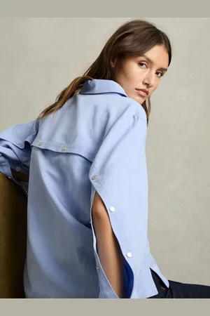 Reiss Ali Lyocell-Blend Press-Stud Back Shirt