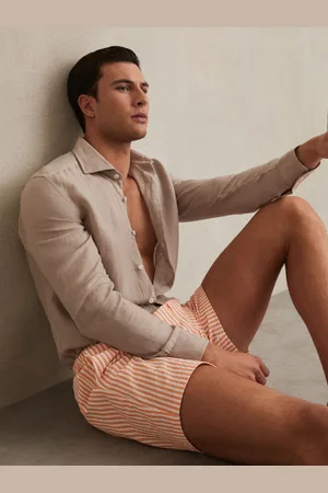 Reiss Bay Seersucker Stripe Swim Shorts