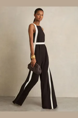 Reiss Salma Colour-Block Wide-Leg Jumpsuit
