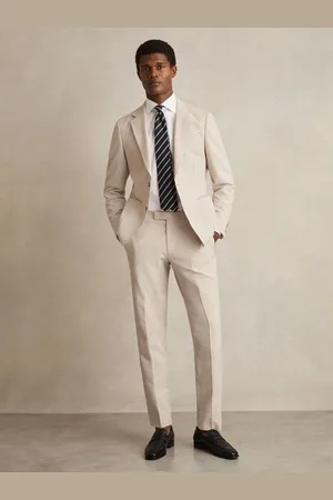 Reiss Bay Seersucker Slim-Fit Suit Trousers
