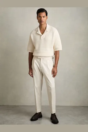 Reiss Gentry Cotton Textured-Knit Polo Shirt