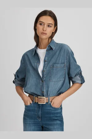 Reiss Carter Denim Button-Through Shirt