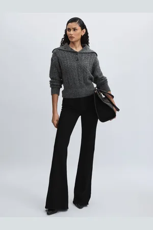 Paige Angled Waist Flared Jeans