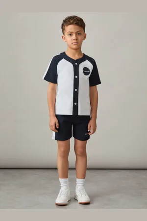 Reiss Nori 3-9 yrs Cotton Waffle-Knit Badge Shirt