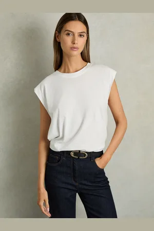 Reiss Morgan Cotton Capped Sleeve T-Shirt