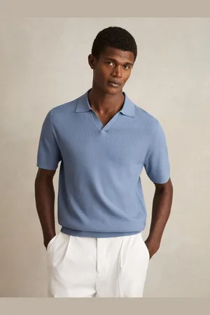 Reiss Tyne Open-Collar Knit Polo Shirt