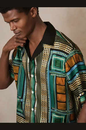 Reiss Sala | Ch?? Printed Cuban-Collar Shirt