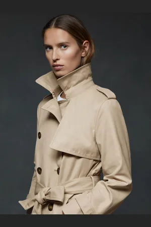 Reiss Double Breasted Hooded Insert Trench Coat