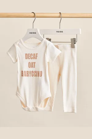 Reiss Lael Slogan Bodysuit And Leggings Set
