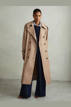 Reiss Jenna Double Breasted Belted Trench Coat