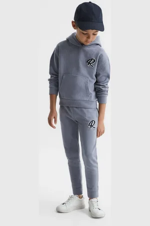 Reiss Ashley Blue Toby Garment Dyed Logo Joggers