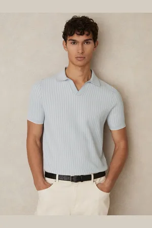 Reiss Lancaster Open-Collar Textured Polo Shirt