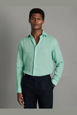 Reiss Ruban Linen Button-Through Shirt