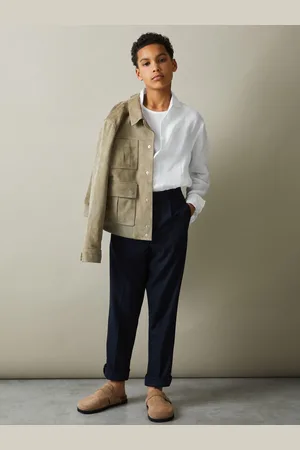 Reiss Ruban 9-13 yrs Linen Cutaway Collar Shirt