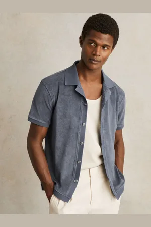 Reiss Eden Cotton Blend Towelling Shirt