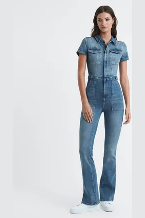 GOOD AMERICAN Denim Bootcut Jumpsuit