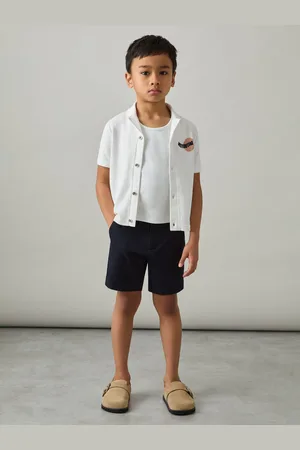 Reiss Mykos Cotton Destination Embroidery Knit Shirt