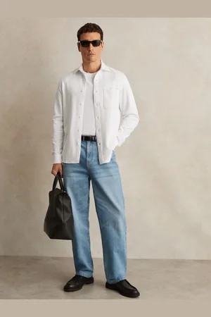 Reiss Kappo Cotton-Twill Cutaway-Collar Overshirt