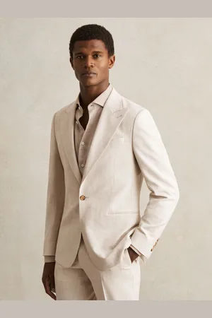 Reiss Kai Slim Fit Single Breasted Pinstripe Suit Blazer