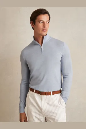 Reiss Blackhall Merino Wool Half-Zip Jumper