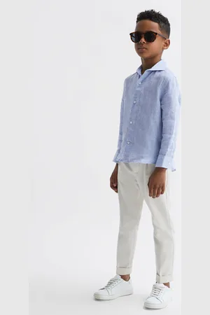 Reiss Ruban Linen Cutaway Collar Shirt