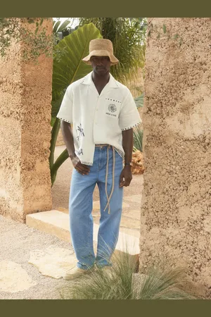 Reiss Galera | Ch?? Cotton-Linen Palm Shirt