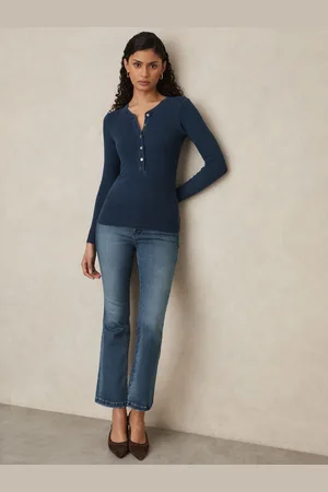 GOOD AMERICAN Cropped Bootcut Jeans