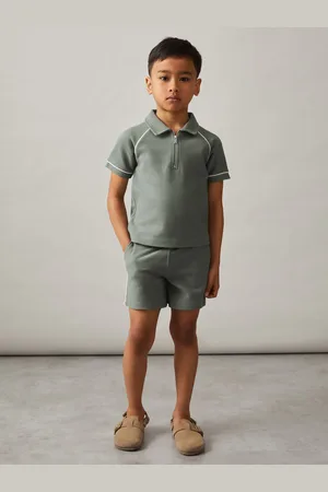 Reiss Lolland Cotton Textured Half-Zip Polo Shirt